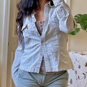 Levi's Cream Button-Up Shirt Jacket